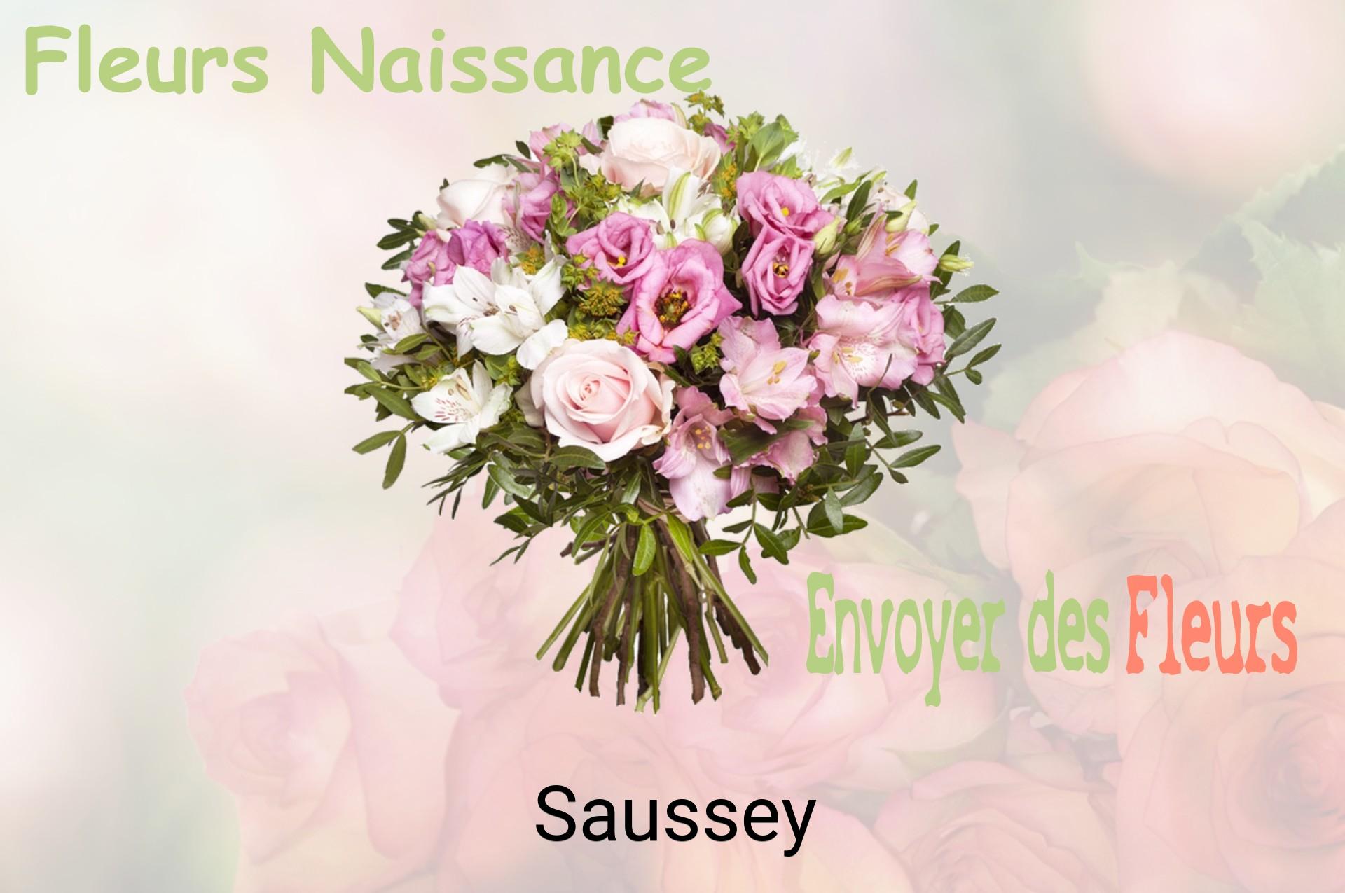 Bouquet de fleurs de naissance livré à Saussey